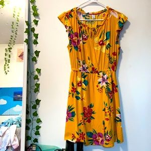 floral yellow dress